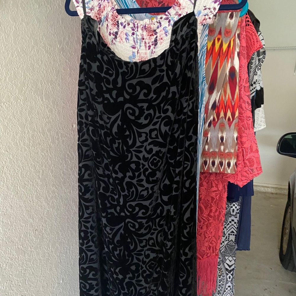 Black velvet dress